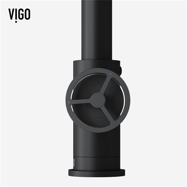 VIGO Cass Industrial Single Handle Kitchen Bar Faucet in Matte Black