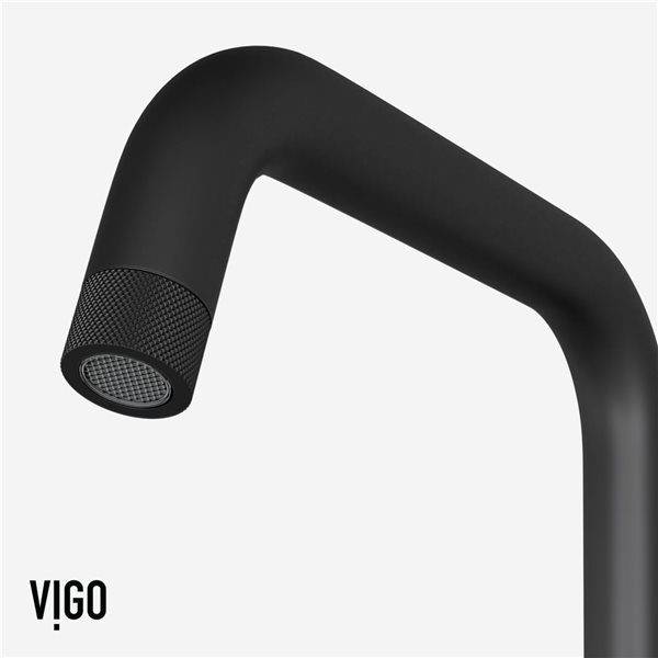 VIGO Cass Industrial Single Handle Kitchen Bar Faucet in Matte Black