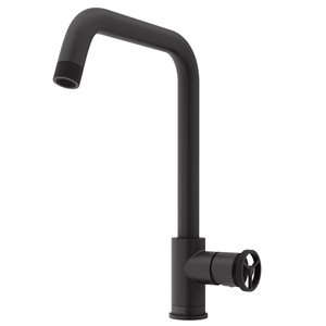 VIGO Cass Industrial Single Handle Kitchen Bar Faucet in Matte Black