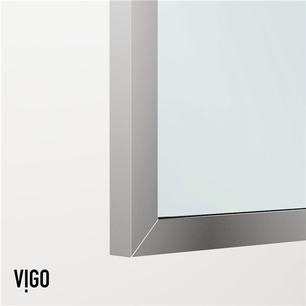 VIGO Zenith 34 in. x 62 in. Frameless Fixed Tub Screen in Chrome with Clear Glass