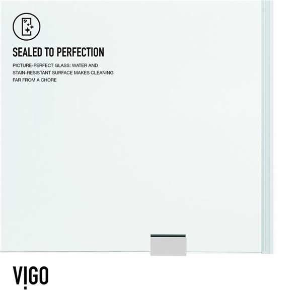 VIGO Hamilton 56 in. to 60 in. W x 78 in. H Sliding Tub Door in Chrome with Clear Glass