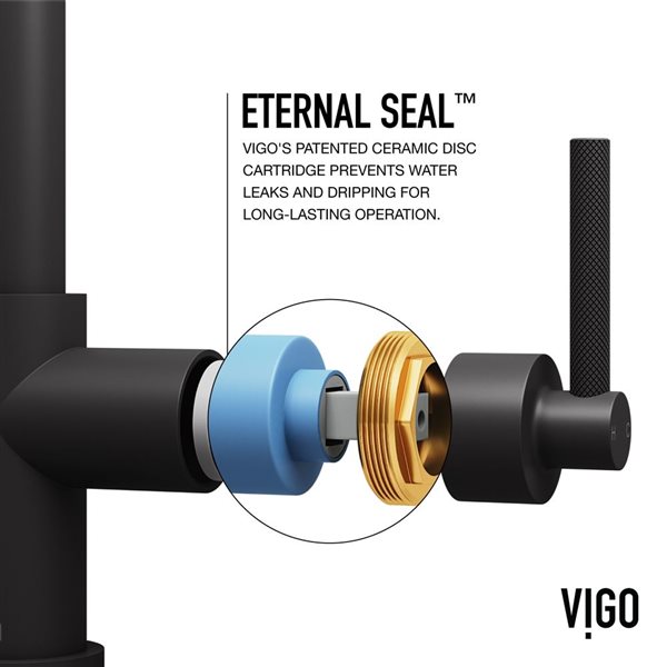 VIGO Utopia&nbsp;14-in H Single Handle Pull-Down Sprayer Kitchen Bar Faucet - Matte Black