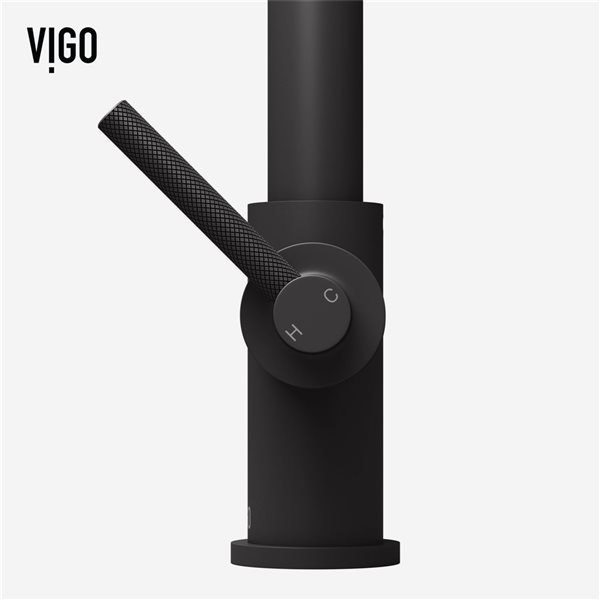 VIGO Utopia&nbsp;14-in H Single Handle Pull-Down Sprayer Kitchen Bar Faucet - Matte Black