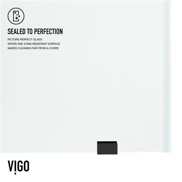 VIGO Elan&nbsp;56 to 60-in W x&nbsp;66-in H Frameless Matte Black Sliding Tub Door with Clear Glass and Handle