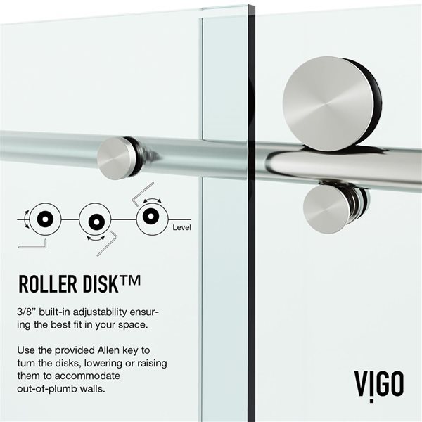 VIGO Elan E-Class 36 x&nbsp;48-in W x&nbsp;82-in H Frameless Sliding Stainless Steel Shower Enclosure with Clear Glass and Base