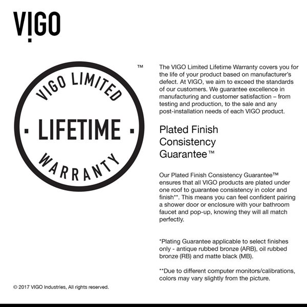 VIGO Caspian 59 to 61 in. W x 74 in. H Frameless Sliding Shower Door in Stainless Steel with Clear Glass and Handle