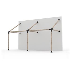 Trousse de pergola double avec support mural Toja GRID 30 pour des poteaux en bois 4x4