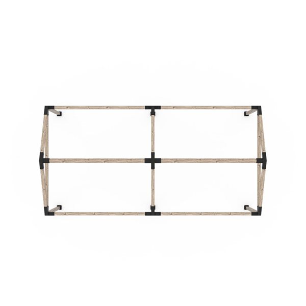 Trousse de pergola double Toja GRID 30 pour des poteaux en bois 4x4