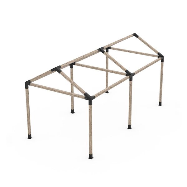 Trousse de pergola double Toja GRID 30 pour des poteaux en bois 4x4