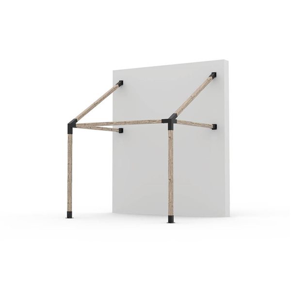 Trousse de pergola simple avec support mural Toja GRID 30 pour des poteaux en bois 4x4