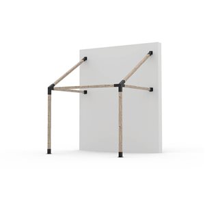 Trousse de pergola simple avec support mural Toja GRID 30 pour des poteaux en bois 4x4