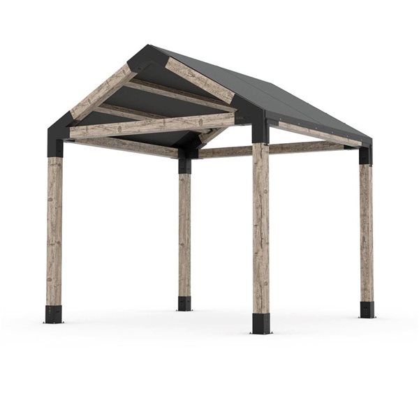 Trousse de pergola simple Toja GRID 30 avec hydrofuge supérieur pour des poteaux en bois 6x6, 10x10