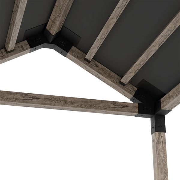 Toja GRID 30 Single Pergola Kit with Water-Repellant Top for 6x6 Wood Posts - 10X10