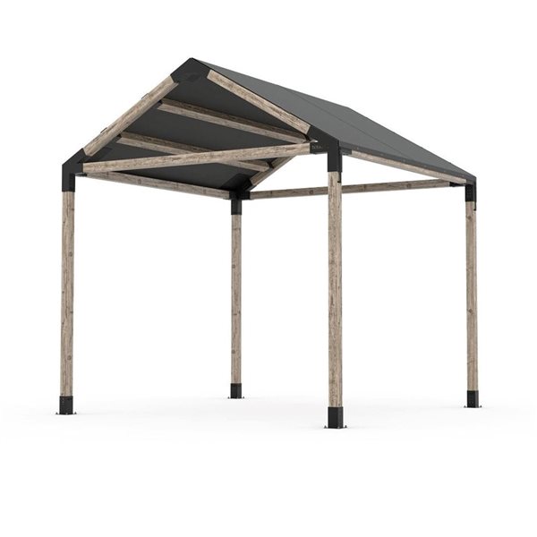 Toja GRID 30 Single Pergola Kit with Water-Repellant Top for 4x4 Wood Posts - 10X10