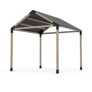 Toja GRID 30 Single Pergola Kit with Water-Repellant Top for 4x4 Wood Posts - 10X10