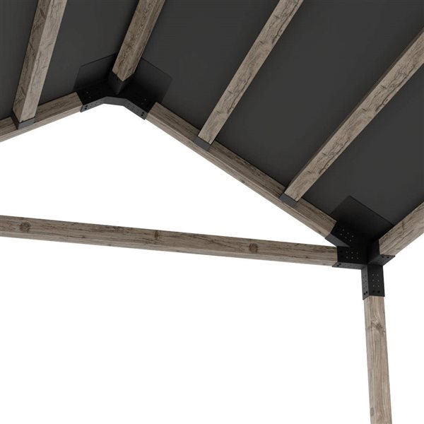 Toja GRID 30 Single Pergola Kit with Water-Repellant Top for 4x4 Wood Posts - 10X10