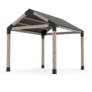 Trousse de pergola simple Toja GRID 30 avec hydrofuge supérieur pour des poteaux en bois 6x6, 10x12