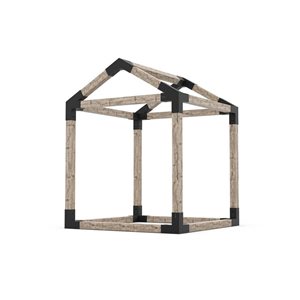 Kit pergola simple Toja GRID 30 avec base pour poteaux en bois 6x6