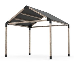 Trousse de pergola simple Toja GRID 30 avec hydrofuge supérieur pour des poteaux en bois 4x4, 12x10