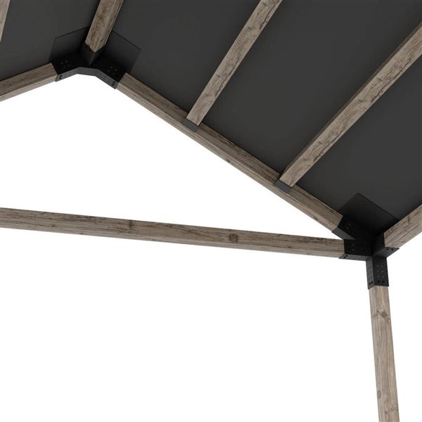 Toja GRID 30 Single Pergola Kit with Water-Repellant Top for 4x4 Wood - 12x10