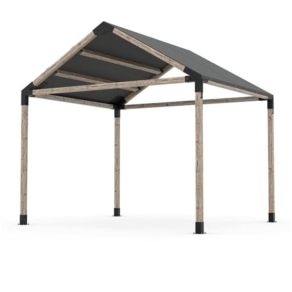 Toja GRID 30 Single Pergola Kit with Water-Repellant Top for 4x4 Wood - 12x12