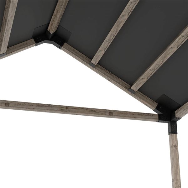 Trousse de pergola simple Toja GRID 30 avec hydrofuge supérieur pour des poteaux en bois 4x4, 12x12