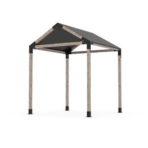 Trousse de pergola simple Toja GRID 30 avec hydrofuge supérieur pour des poteaux en bois 4x4, 8x8