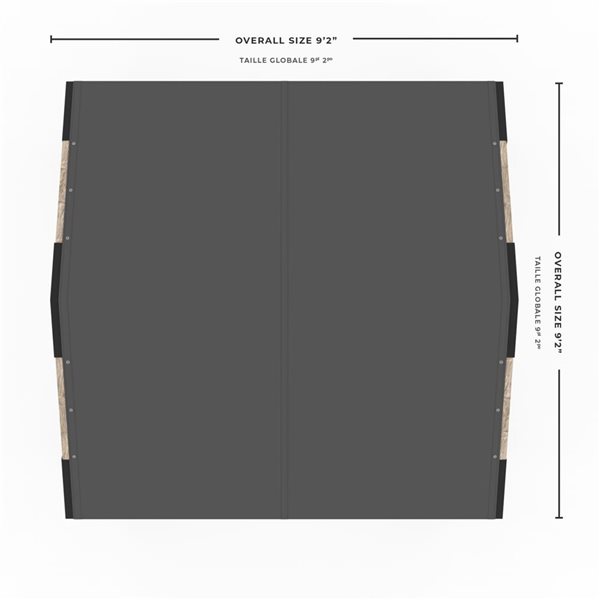 Toja GRID 30 Single Pergola Kit with Water-Repellant Top for 6x6 Wood Posts - 8x8