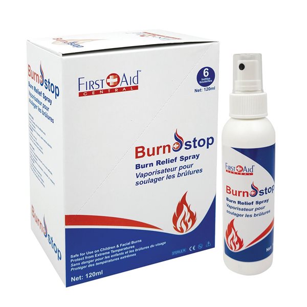 Vaporisateurs tout usage pour le soulagement des brûlures First Aid Central 120 ml, 6/pqt