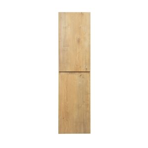 GEF Ava 2-Shelve Frosted Oak Wall-Mounted Linen Cabinet