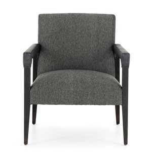 TAKE ME HOME FURNITURE Grey Fabric/Wood Frame Upholstered Armchair