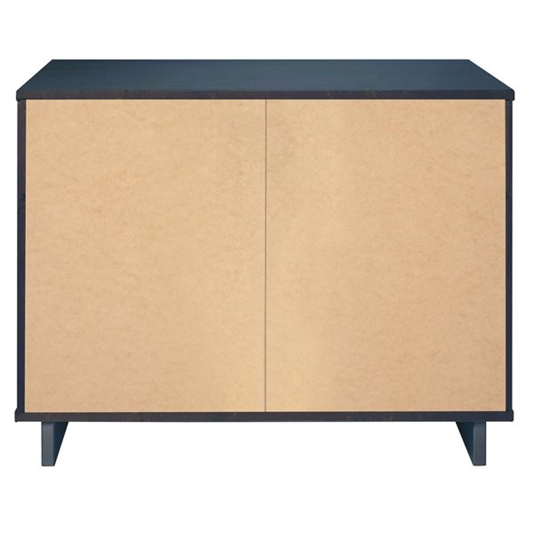 Manhattan Comfort Granville 38-in W Midnight Blue Wooden Modern Standard Dresser w/ 3 Full Extension Drawers