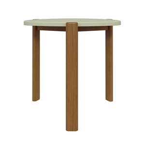 Manhattan Comfort Gales Pistachio Green Mid-Century Modern End Table w/ Solid Wood Legs