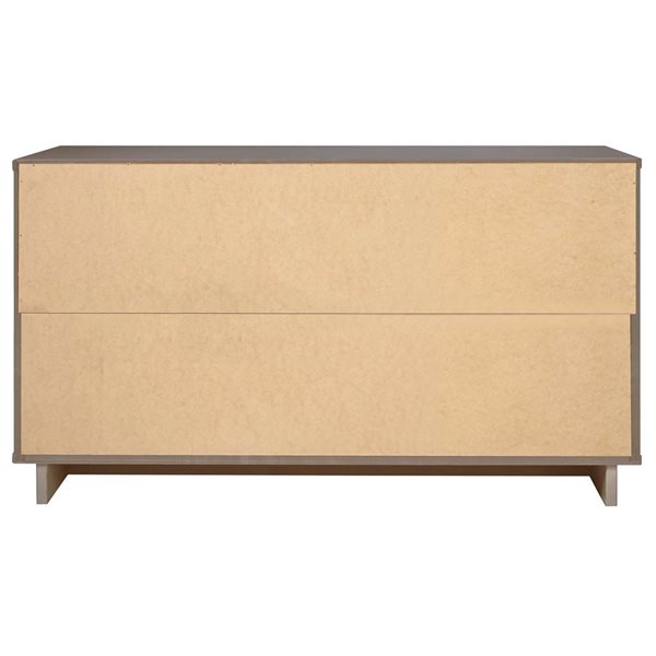 Manhattan Comfort Granville 55-in W Light Grey Modern Double Wide Dresser w/ 6 Full Extension Drawers