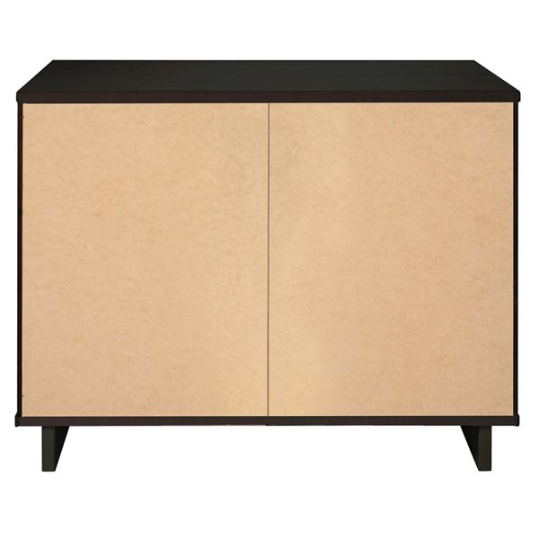 Manhattan Comfort Granville 38-in W Black Wooden Modern Standard Dresser w/ 3 Full Extension Drawers