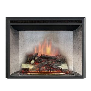 Dynasty Fireplaces Presto Series 2 LED 35-in Electric Fireplace Insert in Matte Black