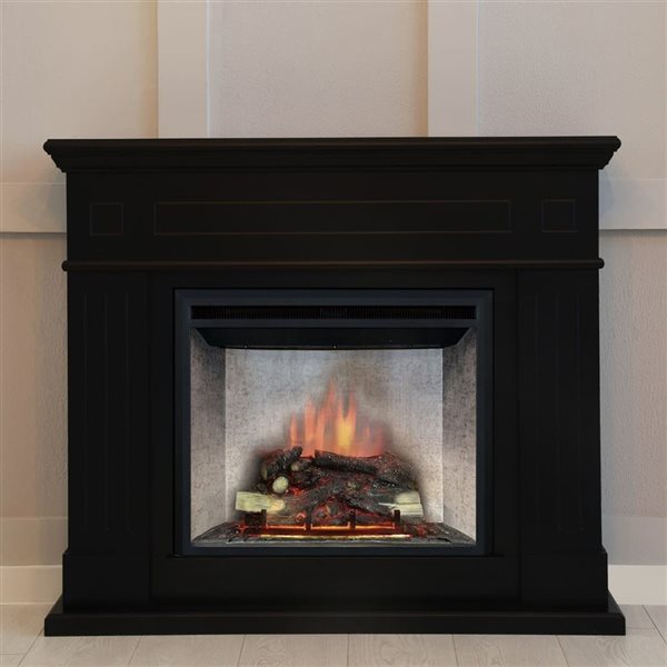 Dynasty Fireplaces Presto Series 2 LED 35-in Electric Fireplace Insert in Matte Black