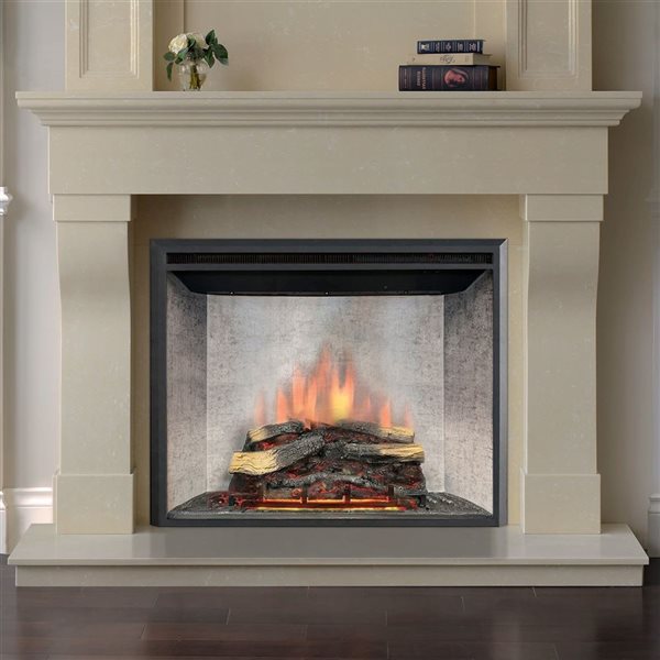 Dynasty Fireplaces Presto Series 2 LED 40-in Electric Fireplace Insert in Matte Black