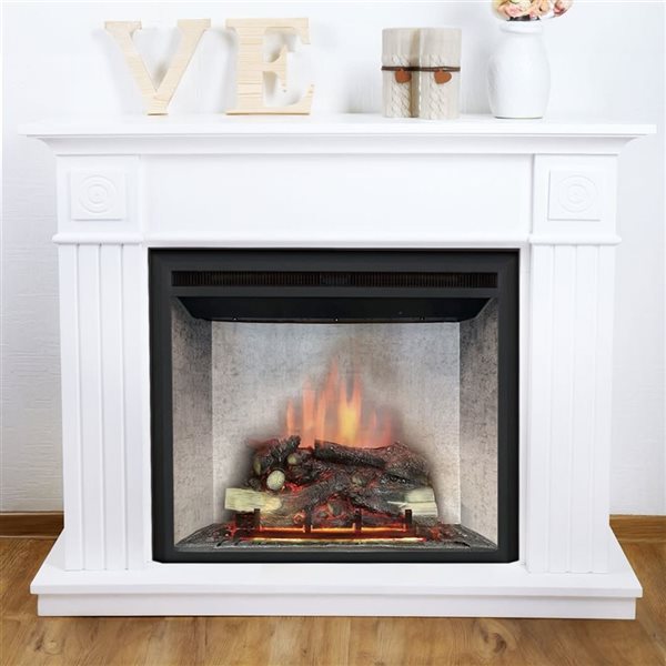 Dynasty Fireplaces Presto Series 2 LED 40-in Electric Fireplace Insert in Matte Black