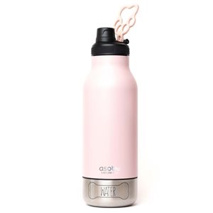 Bouteille 3-en-1 Buddy d'Asobu avec 2 bols, rose