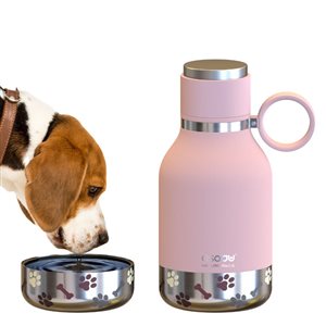 Asobu 34-oz. Dog Stainless Steel Travel Water Bottle and Bowl - Pink