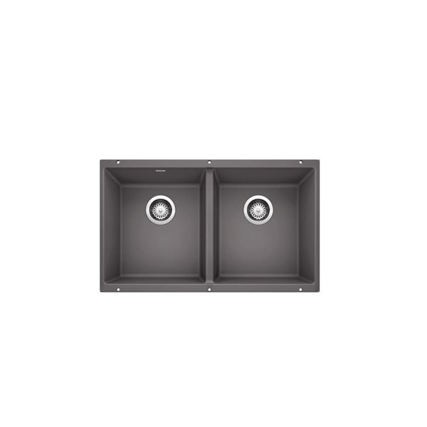 Blanco Precis U 2 Bowl Undermount Silgranit Sink 1215200 | RONA