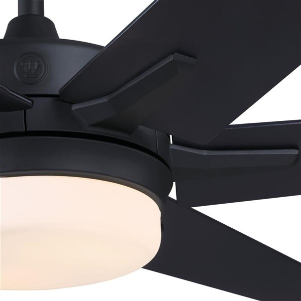 Westinghouse Lighting Cayuga 60-in Matte Black Indoor Ceiling Fan with LED Light Fixture