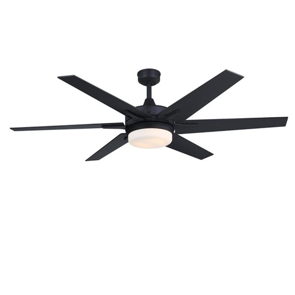 Westinghouse Lighting Cayuga 60-in Matte Black Indoor Ceiling Fan with LED Light Fixture