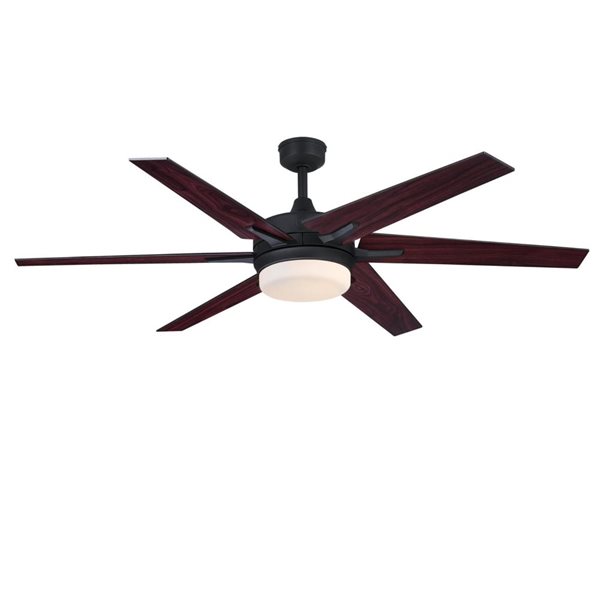 Westinghouse Lighting Cayuga 60-in Matte Black Indoor Ceiling Fan with LED Light Fixture