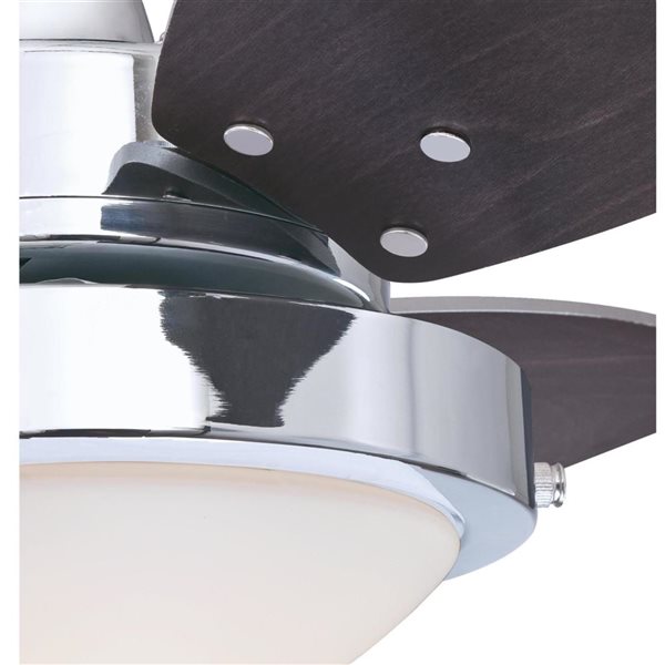 Westinghouse Lighting Wengue 30-in Chrome Indoor Ceiling Fan with LED Light Fixture