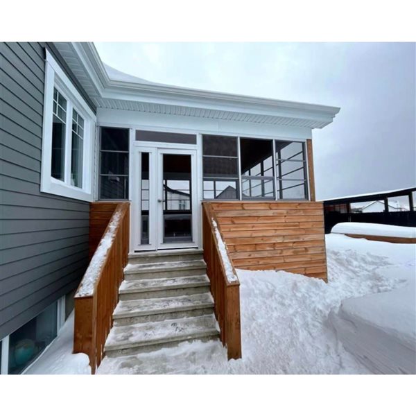 Tendal 3-Season Veranda Aluminum Frame 36 x 84-in Left Hinge Inside White Screen Door