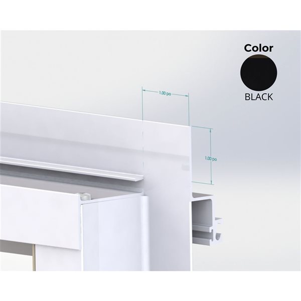 Tendal Betterview 36 x 84-in H Black Aluminum Frame 3-Season Veranda Single Column Screen Window