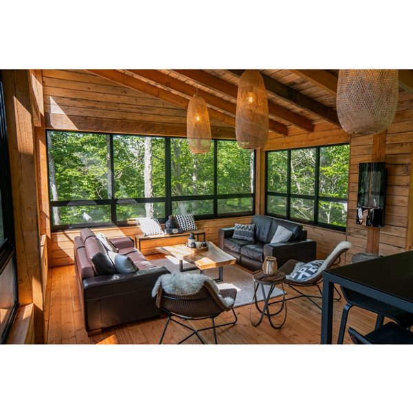 Tendal Betterview 36 x 84-in H Black Aluminum Frame 3-Season Veranda Single Column Screen Window