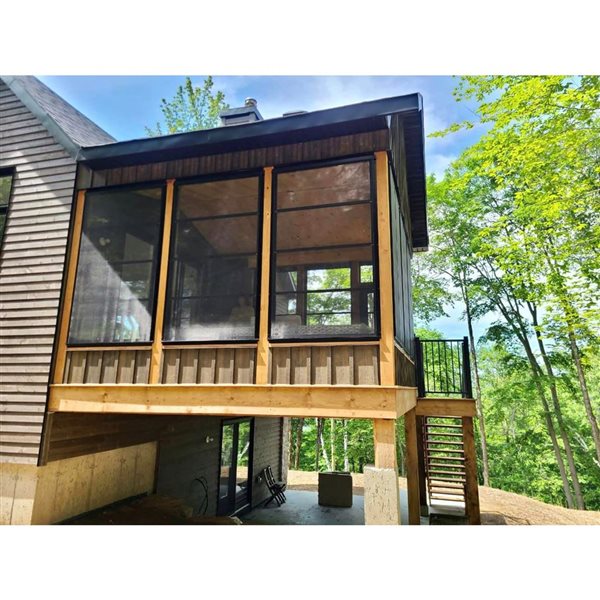 Tendal Betterview 36 x 84-in H Black Aluminum Frame 3-Season Veranda Single Column Screen Window